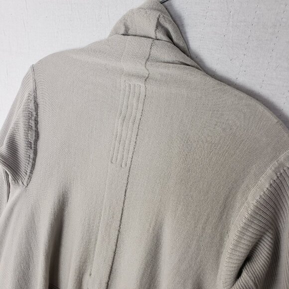 RICK OWENS Babel ss19 Virgin Wool Wrap Cardigan Rasato-Knit size L - Picture 12 of 16
